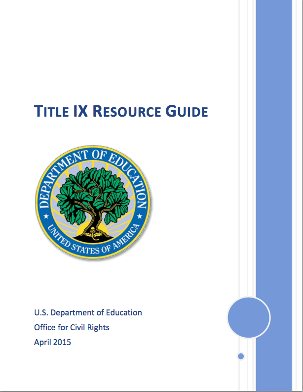 New Title IX Guidance from the Office of Civil Rights