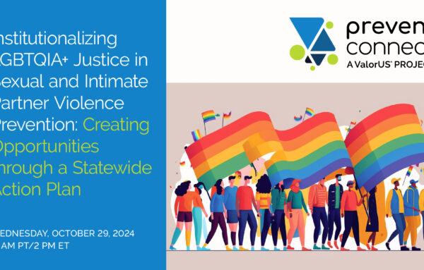 Institutionalizing LGBTQIA+ Justice in Sexual and Intimate Partner Violence Prevention: Creating Opportunities through a Statewide Action Plan