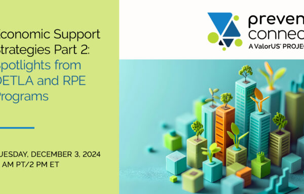 Economic Support Strategies for Safe and Equitable Communities: Spotlight on economic support strategies from DELTA and RPE recipients